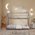 ΚΡΕΒΑΤΙ ΠΑΙΔΙΚΟ FB9678.05 τ.MONTESSORI ΞΥΛΟ ΠΕΥΚΟ ΓΚΡΙ- 140x70εκ - Image 4