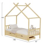 ΚΡΕΒΑΤΙ ΠΑΙΔΙΚΟ FB9680.01 τ.MONTESSORI-2 ΣΥΡΤΑΡΙΑ-ΞΥΛΟ ΠΕΥΚΟ ΦΥΣΙΚΟ-190x90εκ - Image 3