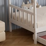 ΚΡΕΒΑΤΙ ΠΑΙΔΙΚΟ FB9680.03 τ.MONTESSORI-2 ΣΥΡΤΑΡΙΑ-ΞΥΛΟ ΠΕΥΚΟΥ ΛΕΥΚΟ-190x90εκ - Image 6