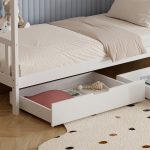 ΚΡΕΒΑΤΙ ΠΑΙΔΙΚΟ FB9680.03 τ.MONTESSORI-2 ΣΥΡΤΑΡΙΑ-ΞΥΛΟ ΠΕΥΚΟΥ ΛΕΥΚΟ-190x90εκ - Image 7