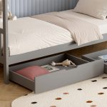 ΚΡΕΒΑΤΙ ΠΑΙΔΙΚΟ FB9680.05 τ.MONTESSORI-2 ΣΥΡΤΑΡΙΑ- ΞΥΛΟ ΠΕΥΚΟΥ ΓΚΡΙ-190x90εκ - Image 7