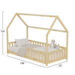 ΚΡΕΒΑΤΙ ΠΑΙΔΙΚΟ ΜΕ ΚΑΓΚΕΛΑ FB9679.01 τ.MONTESSORI ΞΥΛΟ ΠΕΥΚΟ ΦΥΣΙΚΟ-190x90εκ. - Image 3