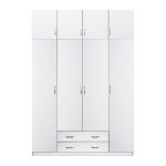 ΣΕΤ ΝΤΟΥΛΑΠΑ ΜΕ ΠΑΤΑΡΙ 4 ΦΥΛΛΑ FB911224.05 ΜΕΛΑΜΙΝΗ ΛΕΥΚΗ 200x55.5x240Υεκ.