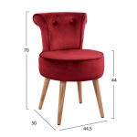 ΣΚΑΜΠΟ ΜΕ ΠΛΑΤΗ ΚΟΚΚΙΝΟ ΒΕΛΟΥΔΟ FB98469.06 44,5X50X70Y εκ. - Image 2