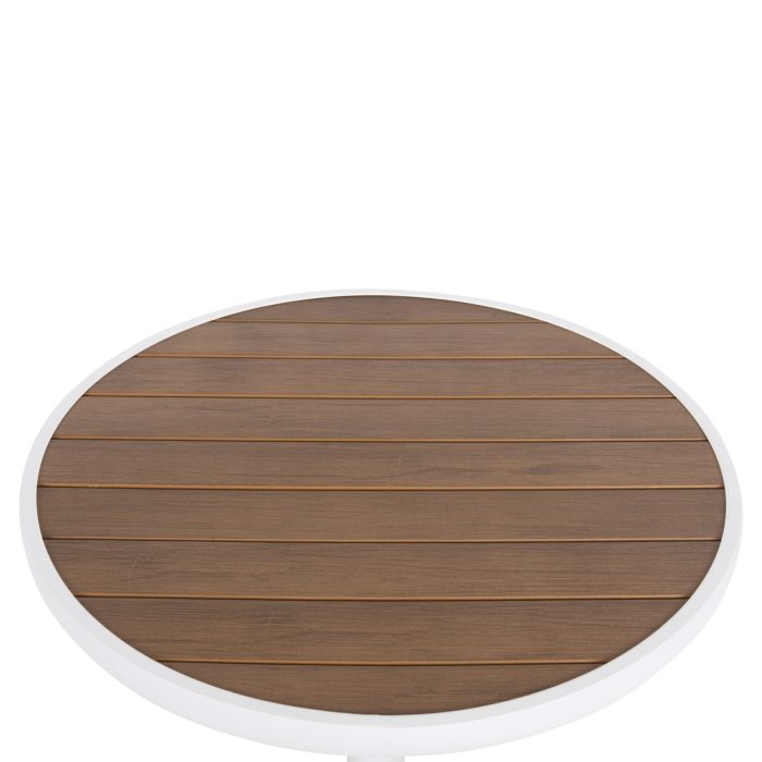 ΤΡΑΠΕΖΙ ΑΛΟΥΜΙΝΙΟΥ ΣΤΡΟΓΓΥΛΟ FB96086.02 ΛΕΥΚΟ-POLYWOOD TOP ΦΥΣΙΚΟ Φ60x73Υεκ. - Image 4