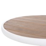 ΤΡΑΠΕΖΙ ΑΛΟΥΜΙΝΙΟΥ ΣΤΡΟΓΓΥΛΟ FB96086.02 ΛΕΥΚΟ-POLYWOOD TOP ΦΥΣΙΚΟ Φ60x73Υεκ. - Image 5