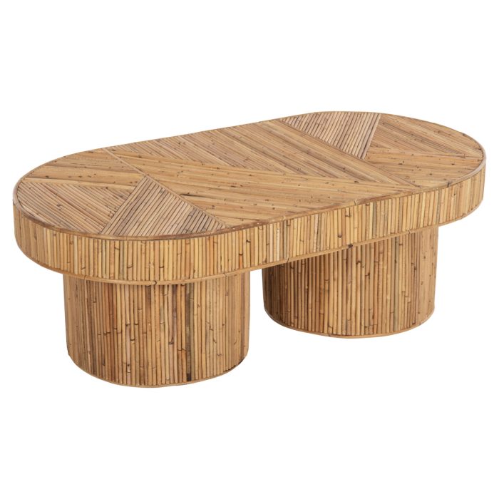 ΤΡΑΠΕΖΙ ΣΑΛΟΝΙΟΥ ΟΒΑΛ TOP FB99870 RATTAN ΧΡΩΜΑ ΦΥΣΙΚΟ 110x59x39Υεκ. - Image 1