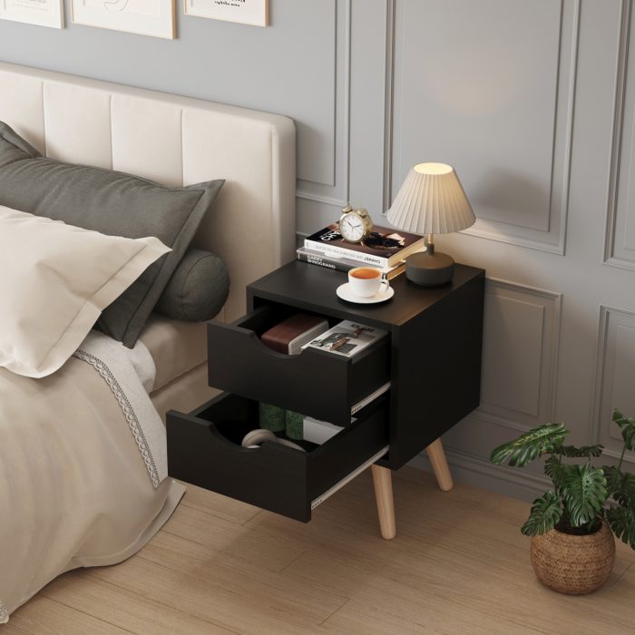 ΚΟΜΟΔΙΝΟ FB92472.02 ΜΕΛΑΜΙΝΗ-2 ΣΥΡΤΑΡΙΑ-WENGE 29,5x29,5x45Υεκ - Image 5