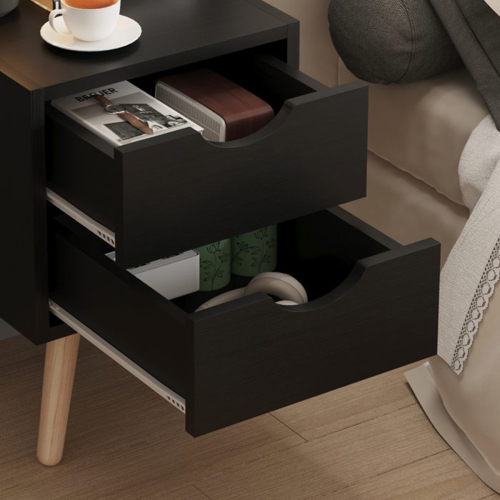 ΚΟΜΟΔΙΝΟ FB92472.02 ΜΕΛΑΜΙΝΗ-2 ΣΥΡΤΑΡΙΑ-WENGE 29,5x29,5x45Υεκ - Image 6