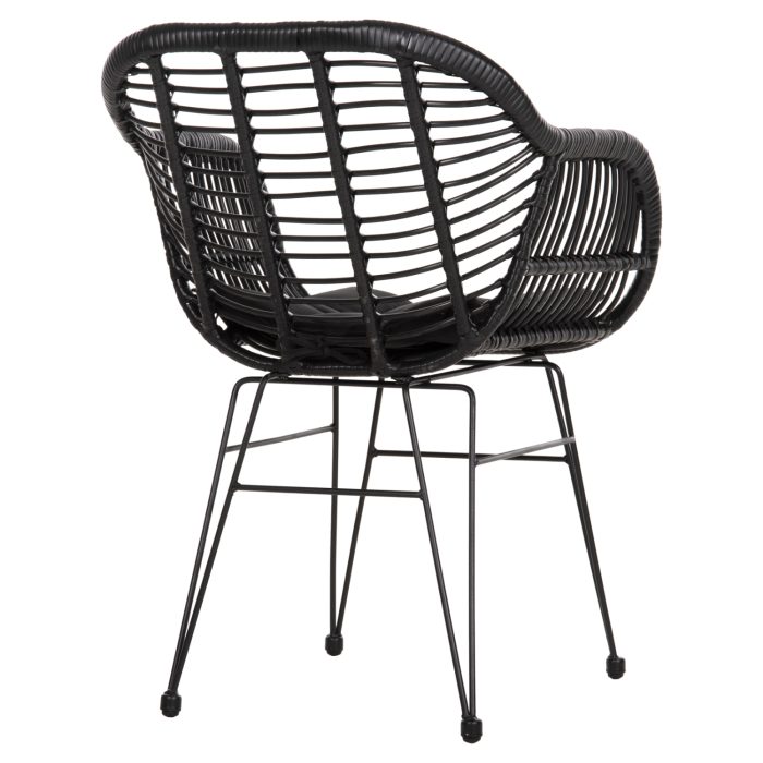 ΠΟΛΥΘΡΟΝΑ ΜΕ ΜΑΞΙΛΑΡΙ ΜΕΤΑΛΛΙΚΗ FB95450.32 ΜΕ WICKER ΜΑΥΡΟ 58x59x82Υεκ. - Image 5
