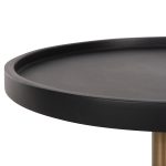 ΒΟΗΘΗΤΙΚΟ ΤΡΑΠΕΖΑΚΙ FB99719 ΞΥΛΟ MANGO ΣΕ ΜΑΥΡΟ-ΒΑΣΗ ΜΕΤΑΛΛΟ ΧΡΥΣΗ 35x35x59Υεκ. - Image 5