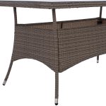 ΤΡΑΠΕΖΙ ΜΕΤΑΛΛΙΚΟ RATTAN ΓΚΡΙ FB95507.01 150x90x75Υ εκ. - Image 5