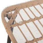 ΤΡΑΠΕΖΙ ΟΡΘΟΓΩΝΙΟ FB95537.11 ΜΕΤΑΛ.ΜΑΥΡΟ-P.E. RATTAN ΦΥΣΙΚΟ 139,5x79,5x73Υεκ. - Image 7
