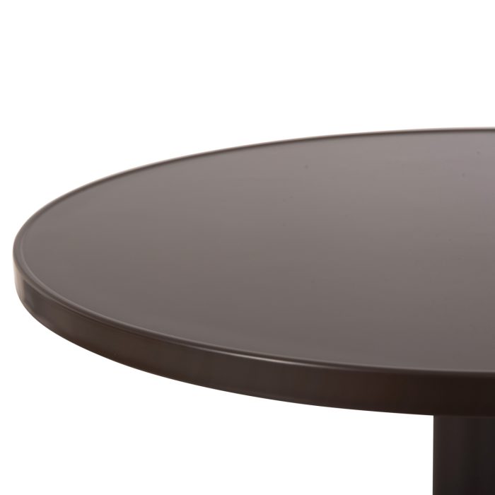 ΤΡΑΠΕΖΙ ΣΤΡΟΓΓΥΛΟ FB95974.02 ΑΛΟΥΜΙΝΙΟ ΚΑΦΕ Φ60x70Υεκ. - Image 5