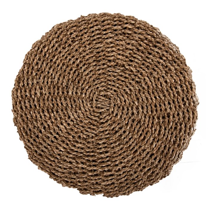 ΣΚΑΜΠΟ FB97826 ΞΥΛΟ ΤΕΑΚ ΚΑΙ SEAGRASS ΣΕ ΦΥΣΙΚΟ & ΓΚΡΙ Φ43x45Yεκ. - Image 6