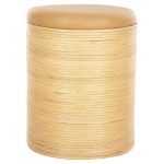 ΣΚΑΜΠΟ FB99886 ΦΥΣΙΚΟ RATTAN-ΚΑΘΙΣΜΑ ΑΠΟ PU ΜΠΕΖ Φ37x47Υεκ. - Image 3