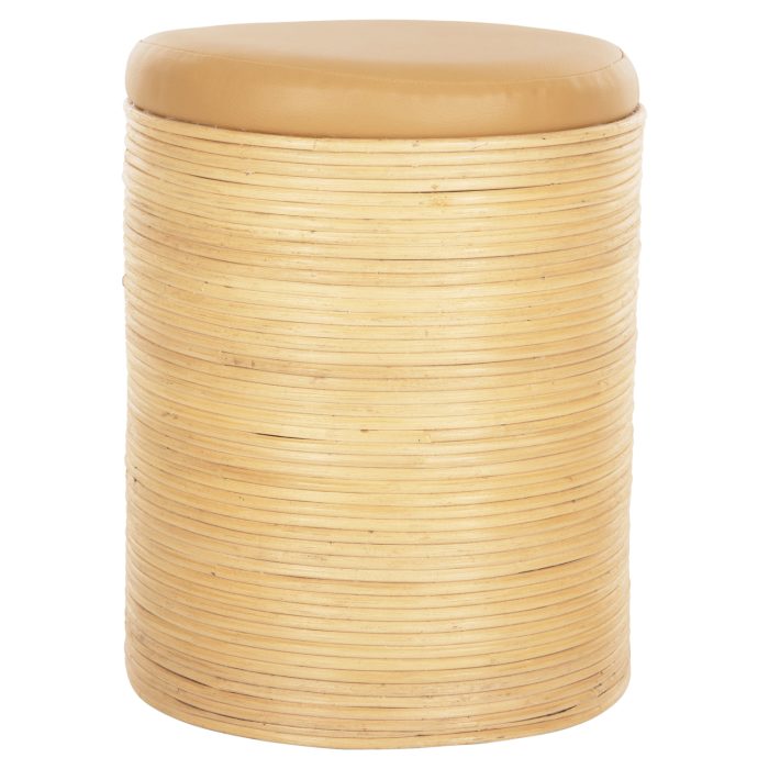 ΣΚΑΜΠΟ FB99886 ΦΥΣΙΚΟ RATTAN-ΚΑΘΙΣΜΑ ΑΠΟ PU ΜΠΕΖ Φ37x47Υεκ. - Image 3