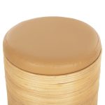 ΣΚΑΜΠΟ FB99886 ΦΥΣΙΚΟ RATTAN-ΚΑΘΙΣΜΑ ΑΠΟ PU ΜΠΕΖ Φ37x47Υεκ. - Image 4