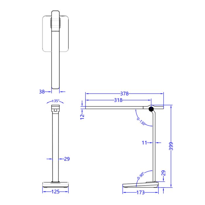 ΦΩΤΙΣΤΙΚΟ ΓΡΑΦΕΙΟΥ FB94448.01 ΛΕΥΚΟ ΧΡΩΜΑ ABS 17,3x12,5x39,9Υεκ. - Image 2
