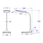 ΦΩΤΙΣΤΙΚΟ ΓΡΑΦΕΙΟΥ LED FB94444.01 ΛΕΥΚΟ ABS 13,6x17,7x40Υ εκ. - Image 2