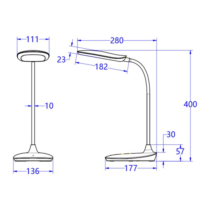 ΦΩΤΙΣΤΙΚΟ ΓΡΑΦΕΙΟΥ LED FB94444.01 ΛΕΥΚΟ ABS 13,6x17,7x40Υ εκ. - Image 2