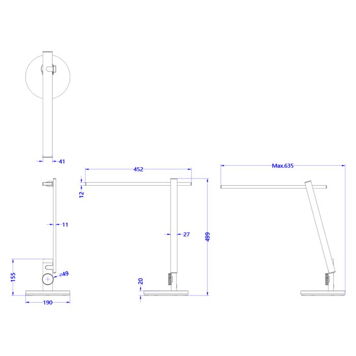ΦΩΤΙΣΤΙΚΟ ΓΡΑΦΕΙΟΥ LED FB94445.07 ΓΚΡΙ ΜΕΤΑΛΛΙΚΟ ΧΡΩΜΑ Φ19x49,9Υεκ. - Image 2