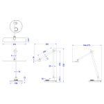 ΦΩΤΙΣΤΙΚΟ ΓΡΑΦΕΙΟΥ LED FB94446.08 ΑΣΗΜΙ ΒΑΣΗ ABS-ΑΣΗΜΙ ΑΛΟΥΜΙΝΙΟ 57,5x53Υεκ - Image 2