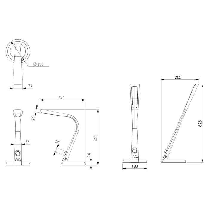 ΦΩΤΙΣΤΙΚΟ ΓΡΑΦΕΙΟΥ LED FB94451.08 ΑΣΗΜΙ ΧΡΩΜΑ 34,3x18,3x42,5Υεκ. - Image 2