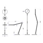 ΦΩΤΙΣΤΙΚΟ ΓΡΑΦΕΙΟΥ LED FB94452.09 ΧΡΥΣΟ ΧΡΩΜΑ ABS 55,7x49,7Υεκ. - Image 2