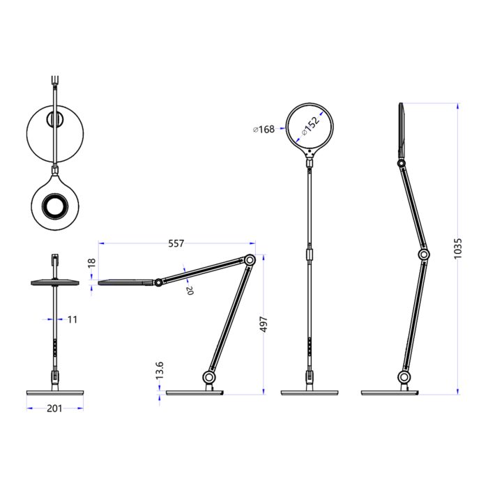 ΦΩΤΙΣΤΙΚΟ ΓΡΑΦΕΙΟΥ LED FB94452.09 ΧΡΥΣΟ ΧΡΩΜΑ ABS 55,7x49,7Υεκ. - Image 2