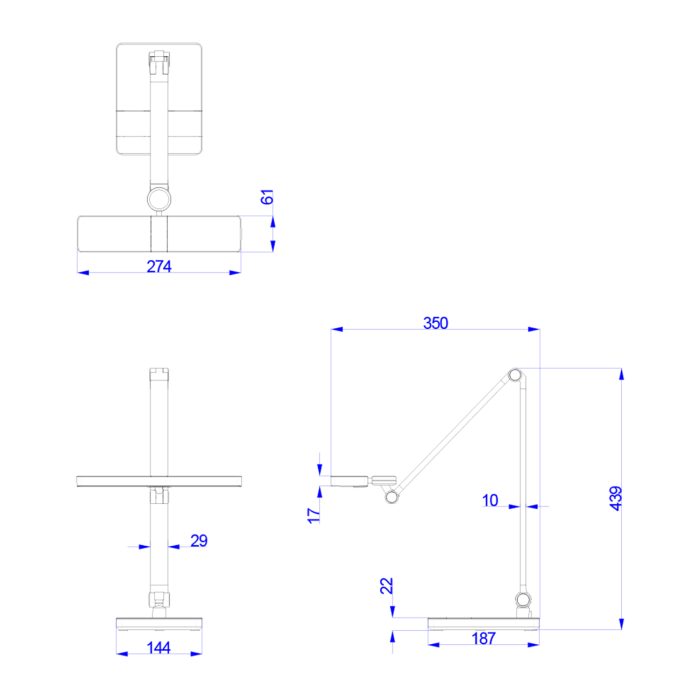ΦΩΤΙΣΤΙΚΟ ΓΡΑΦΕΙΟΥ LED FB94461.08 ΑΣΗΜΙ ΜΑΤ ABS 35x43,9Υεκ. - Image 2