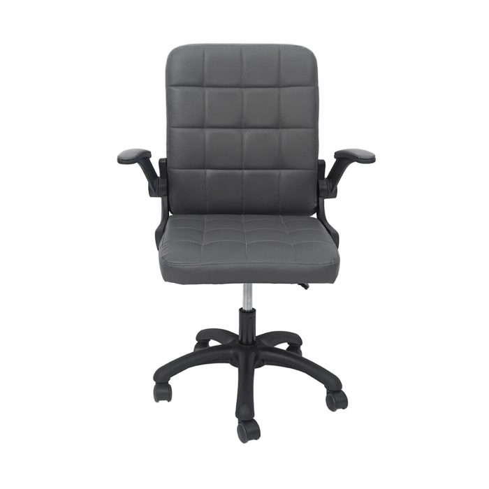 ΚΑΡΕΚΛΑ ΓΡΑΦΕΙΟΥ FB91197.03 ΓΚΡΙ PVC-ΜΑΥΡΟΣ NYLON ΣΚΕΛΕΤΟΣ & ΒΑΣΗ 66.5x60x97Υεκ - Image 2