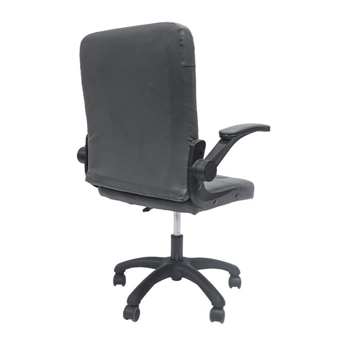 ΚΑΡΕΚΛΑ ΓΡΑΦΕΙΟΥ FB91197.03 ΓΚΡΙ PVC-ΜΑΥΡΟΣ NYLON ΣΚΕΛΕΤΟΣ & ΒΑΣΗ 66.5x60x97Υεκ - Image 3