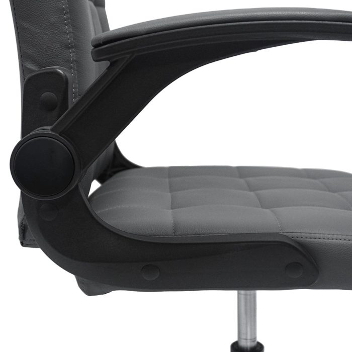 ΚΑΡΕΚΛΑ ΓΡΑΦΕΙΟΥ FB91197.03 ΓΚΡΙ PVC-ΜΑΥΡΟΣ NYLON ΣΚΕΛΕΤΟΣ & ΒΑΣΗ 66.5x60x97Υεκ - Image 5