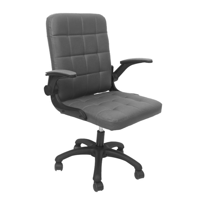 ΚΑΡΕΚΛΑ ΓΡΑΦΕΙΟΥ FB91197.03 ΓΚΡΙ PVC-ΜΑΥΡΟΣ NYLON ΣΚΕΛΕΤΟΣ & ΒΑΣΗ 66.5x60x97Υεκ - Image 1