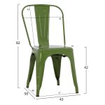 ΚΑΡΕΚΛΑ ΜΕΤΑΛΛΙΚΗ FB98641.13 ΣΕ LIGHT OLIVE GREEN 43x50x82Y εκ. - Image 2