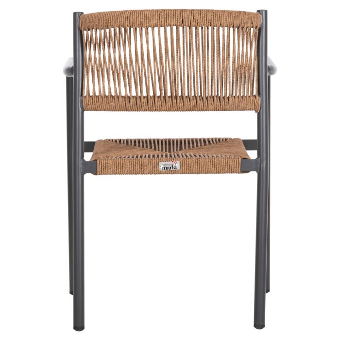 ΠΟΛΥΘΡΟΝΑ ΑΛΟΥΜΙΝΙΟΥ FB95786.12 ΑΝΘΡΑΚΙ-ΣΥΝΘ.RATTAN ΜΠΕΖ 55,5x53x78Υεκ. - Image 6