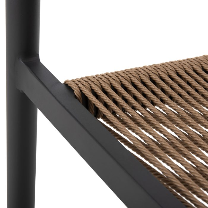 ΠΟΛΥΘΡΟΝΑ ΑΛΟΥΜΙΝΙΟΥ FB95854.02 ΑΝΘΡΑΚΙ PΕ RATTAN ΜΠΕΖ 56x55,5x78Υ εκ. - Image 9