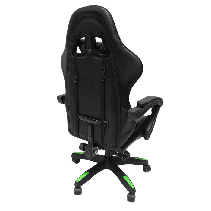 ΠΟΛΥΘΡΟΝΑ GAMING FB91203.03 ΜΑΥΡΟ-ΠΡΑΣΙΝΟ PVC & NYLON 58.5x100x120Υεκ. - Image 4