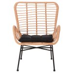 ΠΟΛΥΘΡΟΝΑ ΣΤΥΛ ΜΠΕΡΖΕΡΑΣ FB95704.11 P.E.RATTAN ΜΠΕΖ-ΜΑΥΡΟ ΜΕΤΑΛΛΟ 66x59x90Υεκ. - Image 3