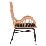 ΠΟΛΥΘΡΟΝΑ ΣΤΥΛ ΜΠΕΡΖΕΡΑΣ FB95704.11 P.E.RATTAN ΜΠΕΖ-ΜΑΥΡΟ ΜΕΤΑΛΛΟ 66x59x90Υεκ. - Image 4