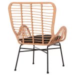 ΠΟΛΥΘΡΟΝΑ ΣΤΥΛ ΜΠΕΡΖΕΡΑΣ FB95704.11 P.E.RATTAN ΜΠΕΖ-ΜΑΥΡΟ ΜΕΤΑΛΛΟ 66x59x90Υεκ. - Image 5