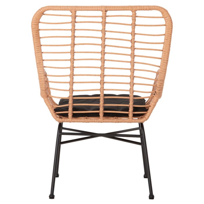 ΠΟΛΥΘΡΟΝΑ ΣΤΥΛ ΜΠΕΡΖΕΡΑΣ FB95704.11 P.E.RATTAN ΜΠΕΖ-ΜΑΥΡΟ ΜΕΤΑΛΛΟ 66x59x90Υεκ. - Image 6