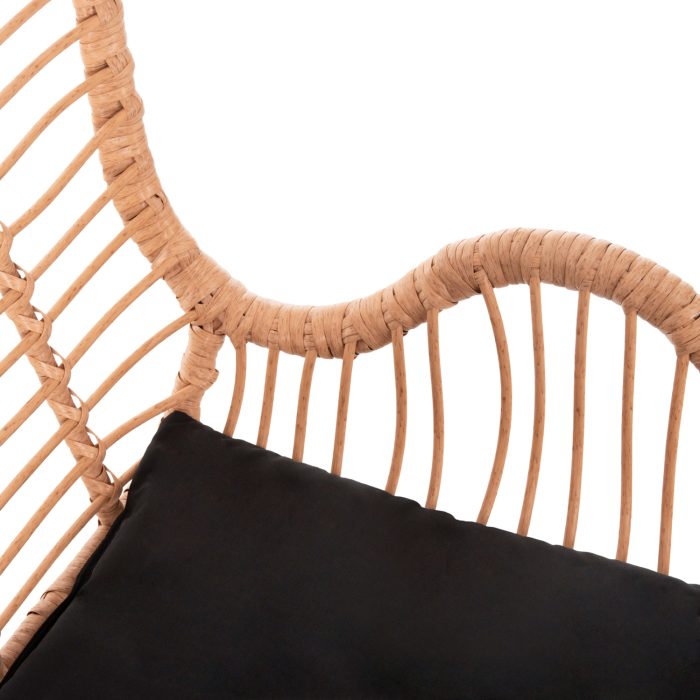 ΠΟΛΥΘΡΟΝΑ ΣΤΥΛ ΜΠΕΡΖΕΡΑΣ FB95704.11 P.E.RATTAN ΜΠΕΖ-ΜΑΥΡΟ ΜΕΤΑΛΛΟ 66x59x90Υεκ. - Image 8