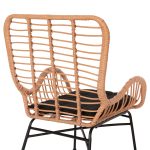 ΠΟΛΥΘΡΟΝΑ ΣΤΥΛ ΜΠΕΡΖΕΡΑΣ FB95704.11 P.E.RATTAN ΜΠΕΖ-ΜΑΥΡΟ ΜΕΤΑΛΛΟ 66x59x90Υεκ. - Image 9