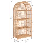 ΒΙΒΛΙΟΘΗΚΗ FB99552 ΑΠΟ ΦΥΣΙΚΟ RATTAN ΣΕ ΦΥΣΙΚΟ ΧΡΩΜΑ 80x40x182Υεκ. - Image 2