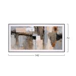 ΠΙΝΑΚΑΣ ΤΟΙΧΟΥ ABSTRACT FB94551 ΜΕ ΚΟΡΝΙΖΑ ΜΑΥΡΗ-ΚΑΜΒΑΣ 142x4.5x72Υεκ - Image 2