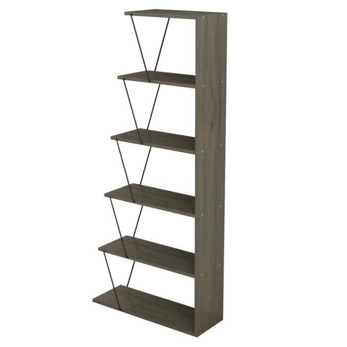 ΒΙΒΛΙΟΘΗΚΗ FB92241.13 OLIVE GREY ME ΜΑΥΡΕΣ ΒΕΡΓΕΣ 65x22-24x146Υεκ. - Image 4