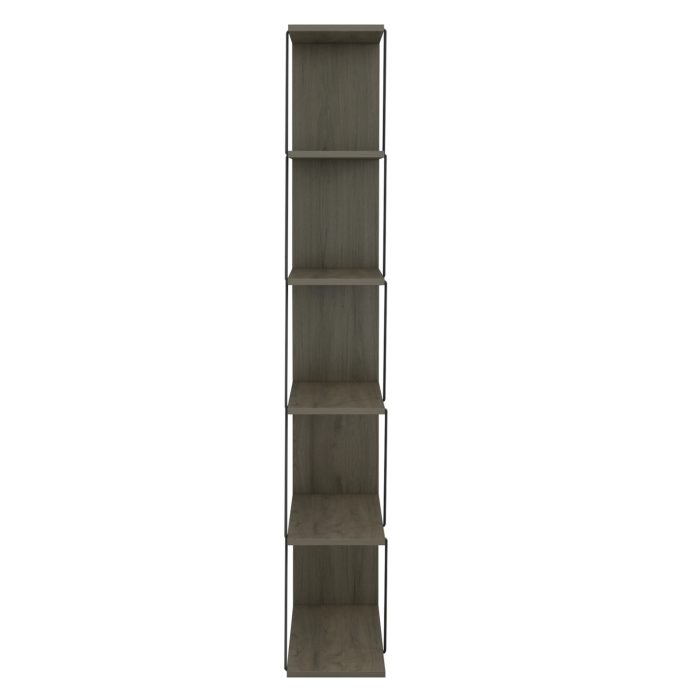ΒΙΒΛΙΟΘΗΚΗ FB92241.13 OLIVE GREY ME ΜΑΥΡΕΣ ΒΕΡΓΕΣ 65x22-24x146Υεκ. - Image 5