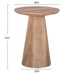 ΒΟΗΘΗΤΙΚΟ ΤΡΑΠΕΖΑΚΙ FB918029 MDF ΣΕ ΦΥΣΙΚΟ ΧΡΩΜΑ ΞΥΛΟΥ Φ45x56,5Υεκ - Image 2